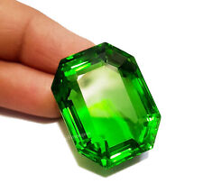 Pierre précieuse en vrac de forme octogonale topaze verte de 113 ct pour une ...