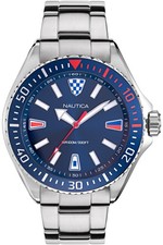 Montre Homme NAUTICA CRANDON PARK NAPCPS904 Acier Inoxydable Bleu Sub 100mt