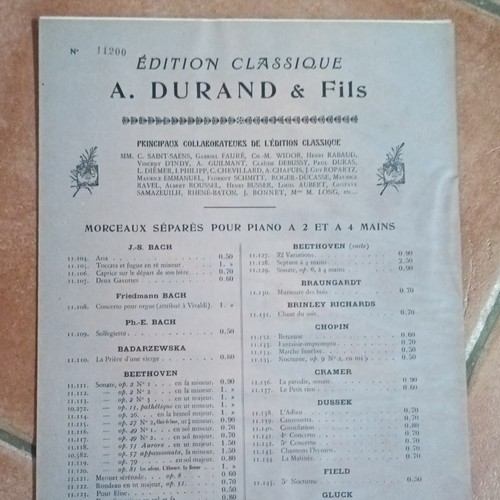 Durand fils partition - a.,