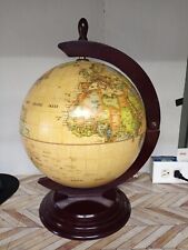 Zoffoli Italian Bar Globe World Map Desk/Table Top Minibar Made In Italy 20"