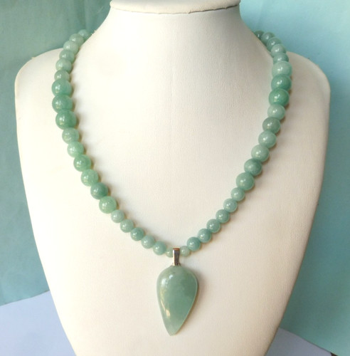 Collier jade vert bleu de - jade,
