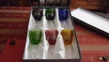 LOT 6 VERRES CRITAL COULEURS A