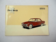 Peugeot 304 Saloon Engine XL3 Owners Manual Owners Manual 1971