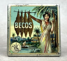 Ancienne boite cigarettes - BECOS Tobacco -Cigarettes Tin (#CIG12)