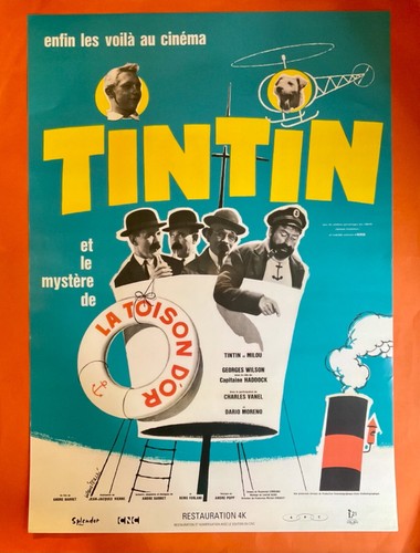 Affiche cinéma tintin - tintin, le