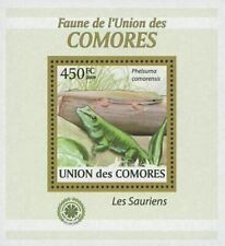Lizard Stamp Sauria Phelsuma Comorensis Mini Sov. Sheet MNH