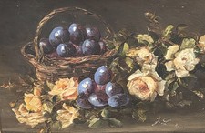 Tableau ancien signé  Fleurs