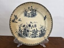 Sarreguemines Digoin iron earth, Tsarine model, 1800 flat plates 20.5cm