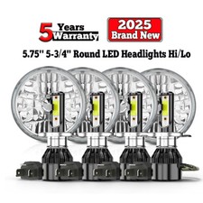 For 58-75 Chevy Impala El Camino 4PCS 5.75" 5 3/4 LED Headlights DRL Hi/Lo