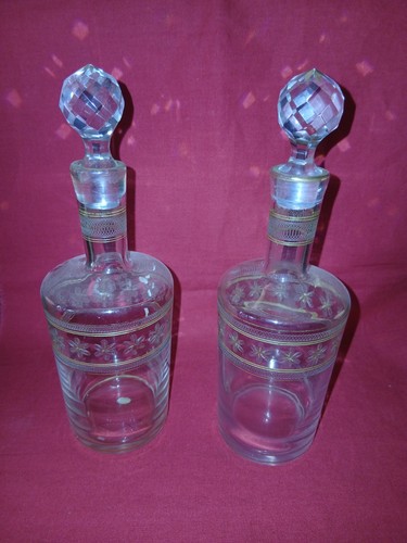 Paire carafes louis cave - paire,