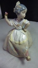 Lladro Figurine #5373 Teresita / Girl Dancing with Rose -RARE  NO BOX