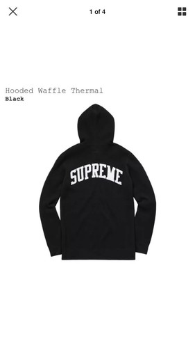 Supreme hooded waffle - supreme,