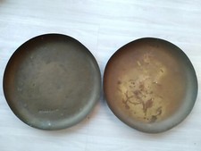 RARE Paire plateaux de balance Nombreux poinçons cuivre diametre 36 cm Poids 2kg