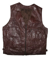 Veste en Cuir Pour Hommes /