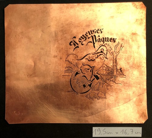 Pochoir ancien joyeuses - ancien,
