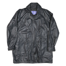 Veste Classique En Cuir Noir