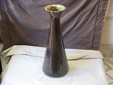 Clément Massier Golfe Juan conical vase 1870-1890 - signed - 31.5cm high