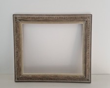 Grand cadre ancien en bois 10F céruse tableau encadrement antique frame