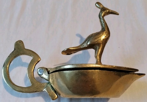 Ancien cendrier laiton oiseau - ancien,