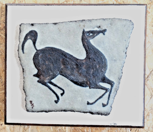 Cadre céramique décor cheval