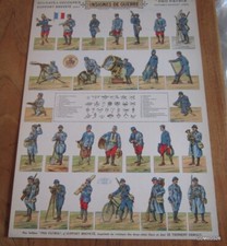 PLANCHE SOLDATS A DECOUPER  ARMEE FRANCAISE  INSIGNES DE GUERRE  / H. BOUQUET