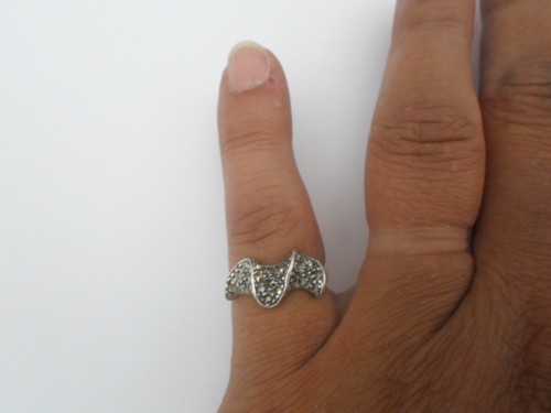 Bague argent massif pavée - en,