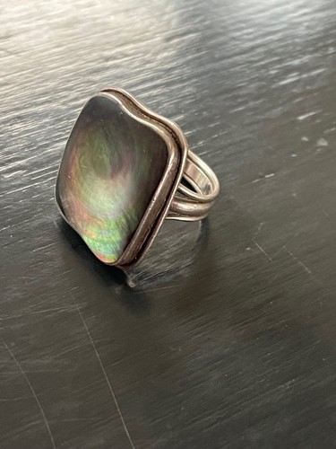 Bague argent nacre - argent,