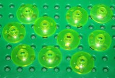 10 x Lego Trans-Neon Green