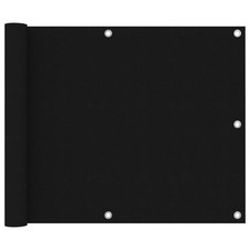 Ecran de Balcon Noir 75x600 cm Tissu Oxford Brise-vue Brise-vent Jardin vidaXL