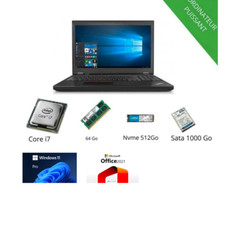 Lenovo ThinkPad P50 15.6" i7-6820HQ 64Go RAM 2x512Go NVMe + 1To HDD