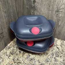 Tupperware Microwave Reheat Covered Food Storage 2 Cups/475ml Gray 5958A/5959A