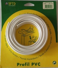 Profil PVC   couvre Cnant PVC  Blanc -2mlx19mm