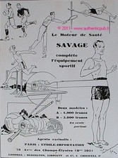 1929 SAVAGE SPORT MASSAGE DEVICE GEORGES BOURDIN FRENCH AD