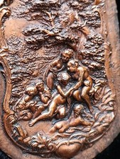 Cadre Bas-Relief Cuivre Femme