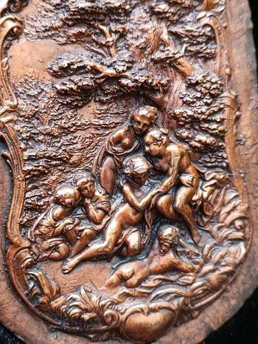 Cadre bas relief cuivre - cuivre, femme