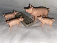 Playmobil Truie Et 3 Petits Cochons Mangeoire Animaux Ferme