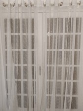 2 Rideaux Voilages Blancs avec