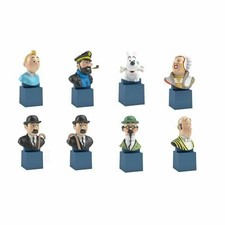 Tim & Struppi Tintin 8er Lot PVC Bustes Lot Haddock Calcul Schultz Moulinsart