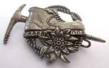 Silver Colour Mountaineering Ice Pin Edelweiss Godillot Jewelry Vintage 3210