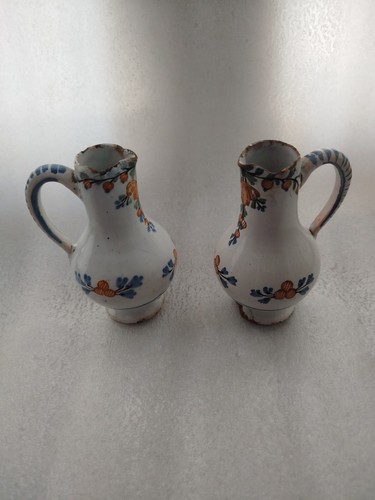 Paire faience rouen - paire, huilier