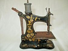   OLD RARE MINI SEWING MACHINE DOLL TOY - CANVAS CHILDREN'S TOY 