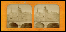 Paris, Tour de l'Horloge et le Pont au Change, ca.1870, day/night stereo (F
