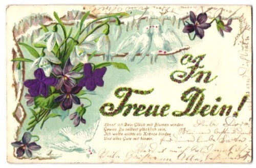 Carte postale gaufrée - , en