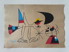 JOAN MIRO Dessin sur papier