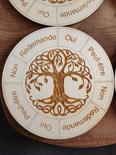 Plaque bois radiesthésie