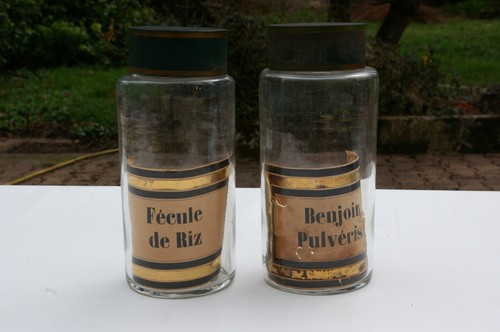 Lot anciens pots bocaux à - anciens,