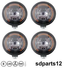 4 Phares Halogène 12-24V Fumée Projecteur Longue Portée Veilleuse LED Orange ECE