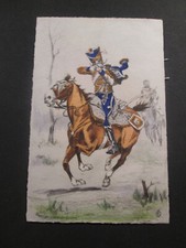 MILITARIA 1er EMPIRE - GUILLAUME REGAMAY - CPA cavalerie hussard [rare]