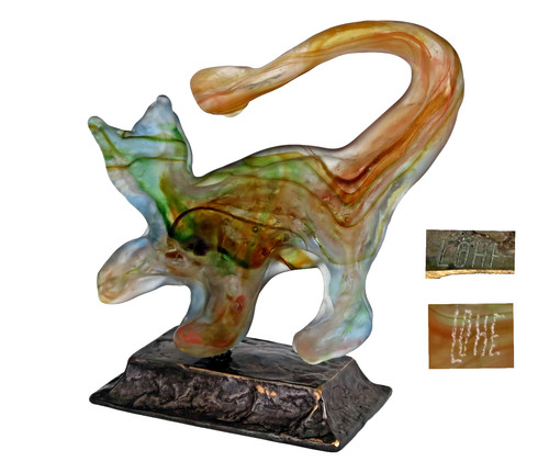 Yves lohe sculpture chat - lohe,