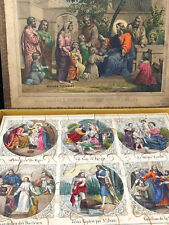 New Testament Puzzle Board Games Lithographed Toy Antique French